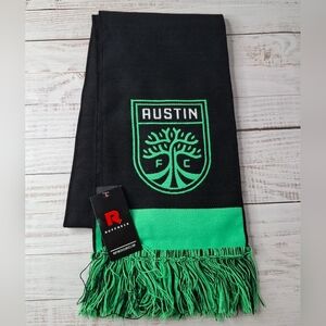 Austin FC/Q2 Stadium Scarf Black Green Logo Football Soccer MLS